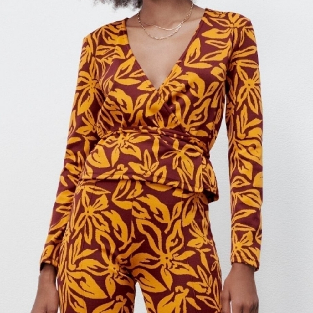 Zara jacquard wrap trop
